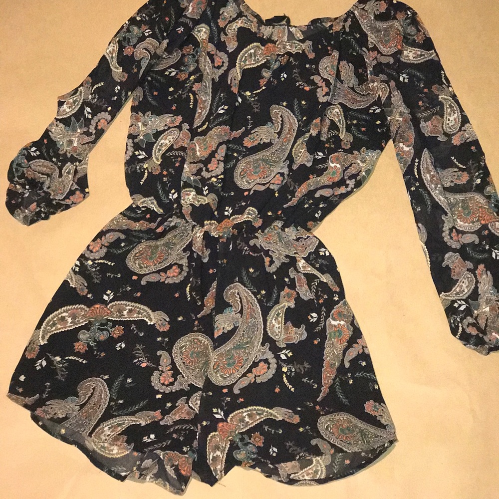 Women’s Black Floral Romper